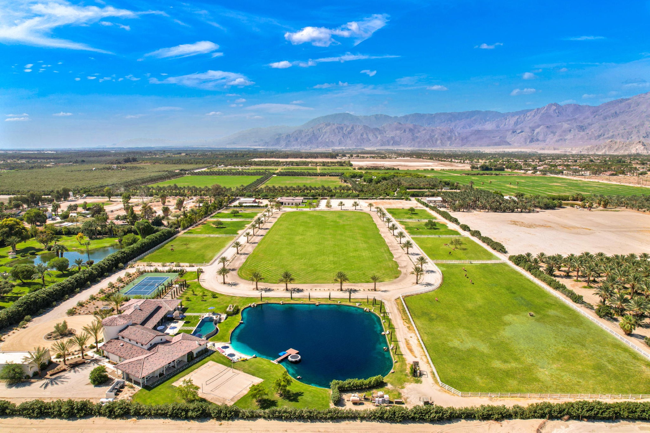 Aerial view of Cavallo Ranch estate